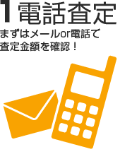 まずはメールor電話で査定金額を確認！